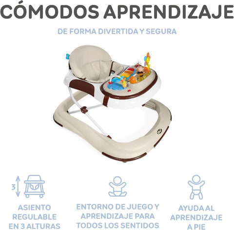 Baby walker with sound tray and games