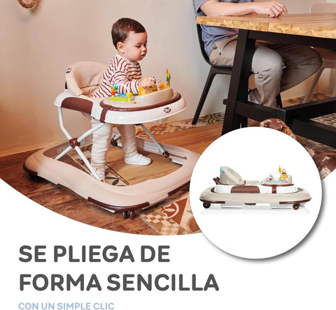 Baby walker with sound tray and games