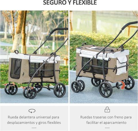 2-in-1 Dog Stroller for Small Dogs