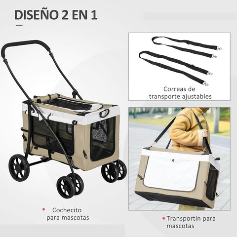 2-in-1 Dog Stroller for Small Dogs