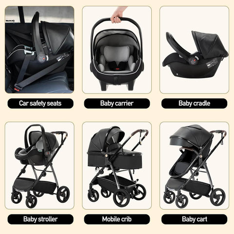 3-in-1 Travel Stroller with Infant Car Seat (0–4y)