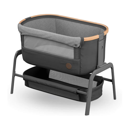 Co-Sleeper Crib with Mattress & Storage (0–6m)