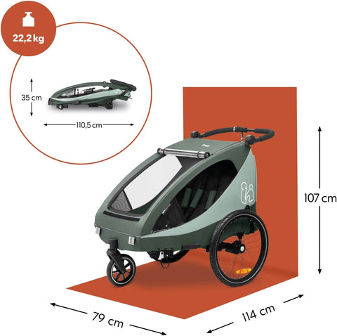 Child Bike Trailer with 2 Seats