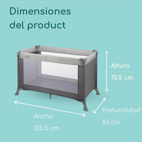 Foldable Cot with Mattress 0-3 Years (0-15 kg)