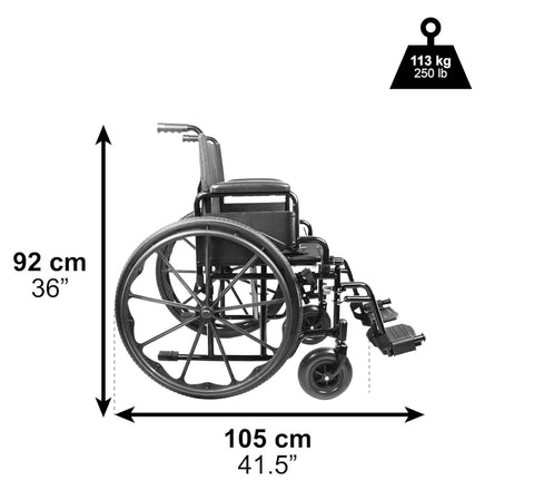 Folding Wheelchair (Seat 46 cm)