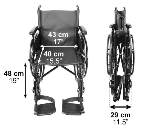 Folding Wheelchair (Seat 46 cm)