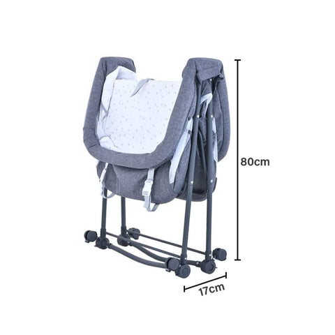 Foldable Travel Cot with Rocking & Wheels